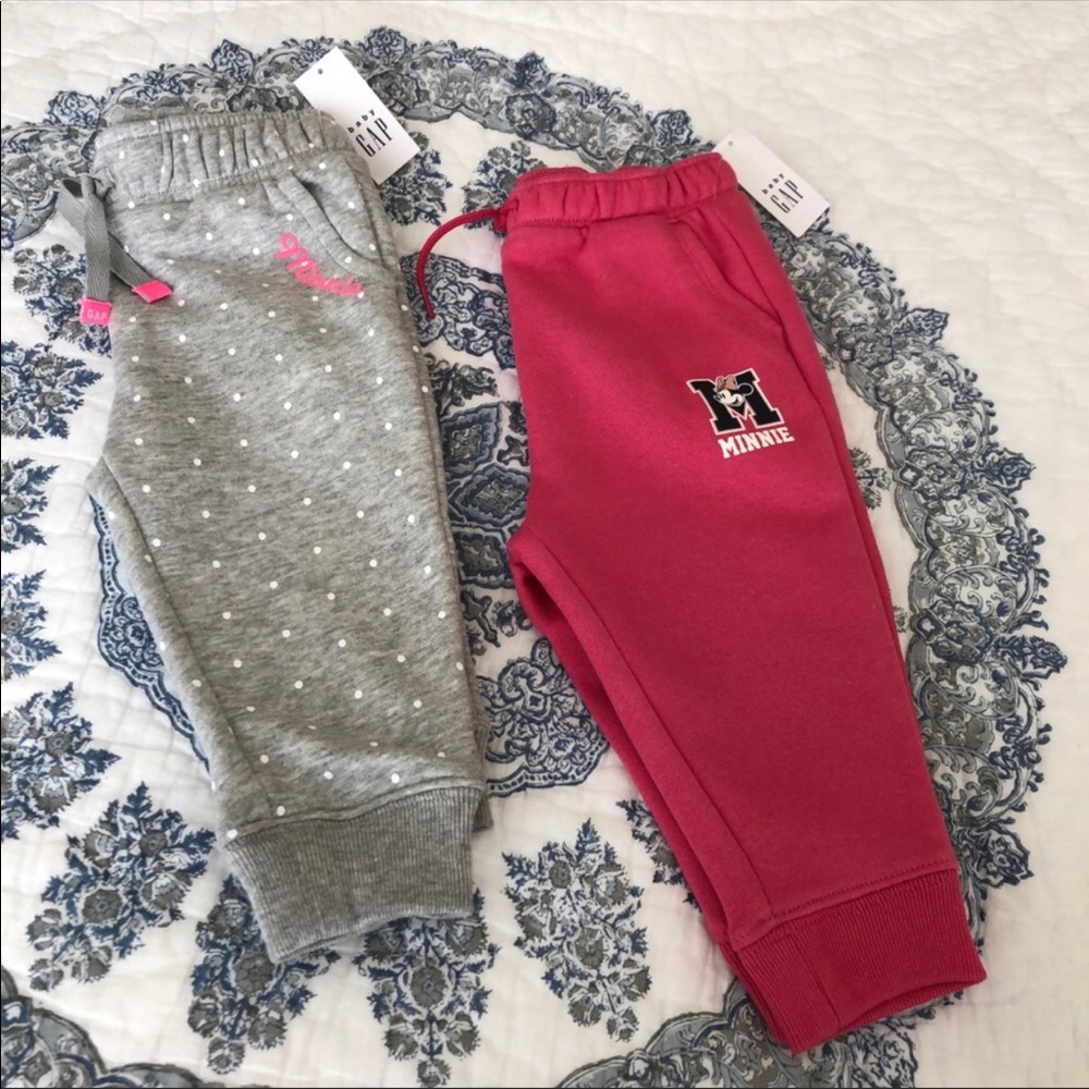Baby Gap Minnie Mouse Joggers SET 18-24M Pants NWT - Picture 1 of 7